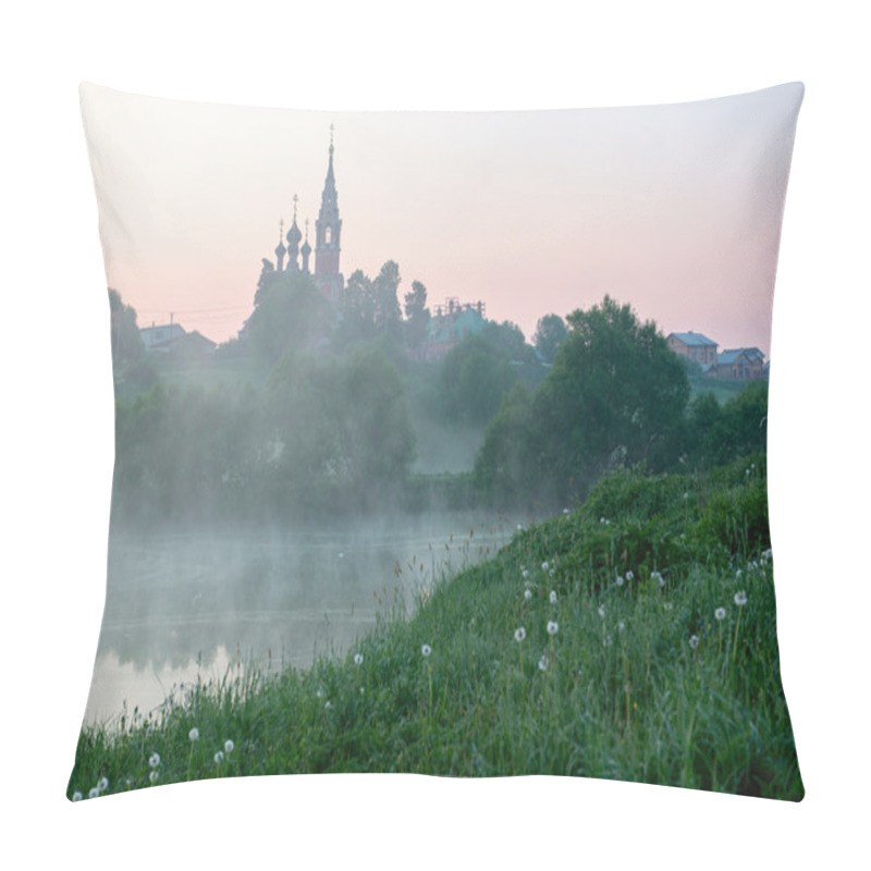 Personality  Morning Sunrise Over Village Pillow Covers