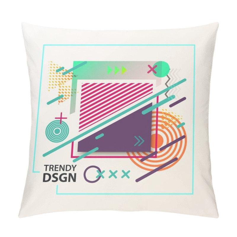 Personality  Simple Geometric Cover Design With Shapes Pillow Covers