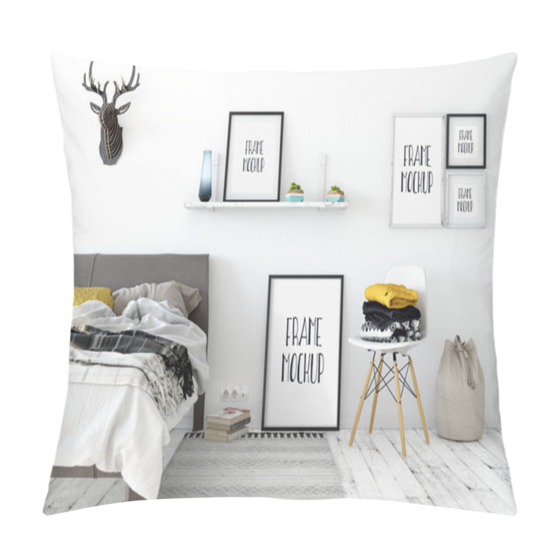 Personality  Frame Mockup, Poster Mock-up, Product Mockups, Canvas Mockup, Presentation Art Work, Scandinavian Style Pillow Covers