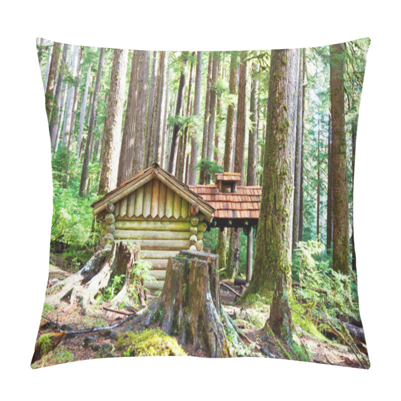 Personality  Hut In Forest Pillow Covers