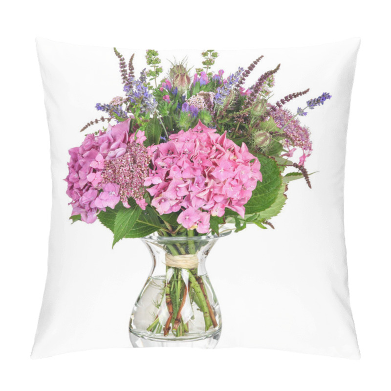 Personality  Bouquet With Herbs And Hydrangea Pillow Covers