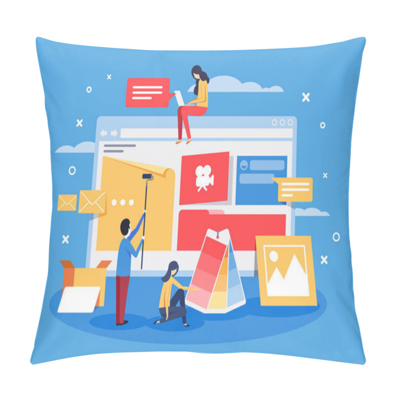 Personality  Creation Of Web Design For Site Pillow Covers