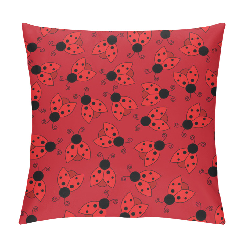 Personality  Ladybug Seamless Pattern Art Background Pillow Covers