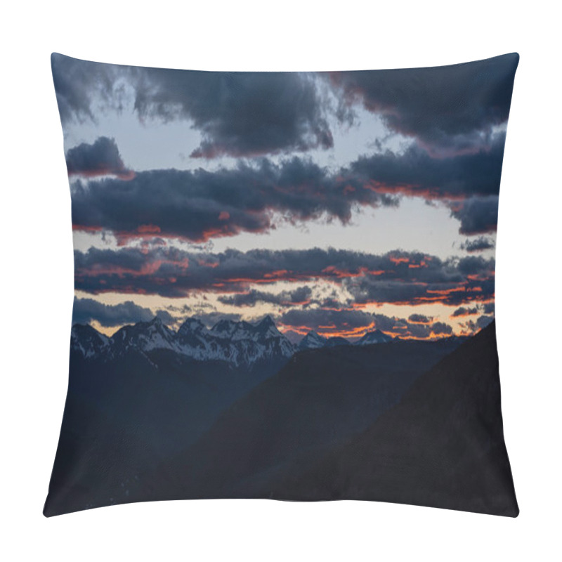 Personality  Last Sun Light Over Glacier National Park In Summer Pillow Covers