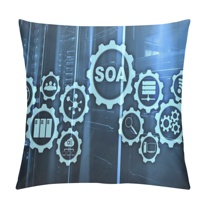 Personality  SOA. Business Model And Information Technology Concept For Service Oriented Architecture Under Principle Of Service Encapsulation. Pillow Covers