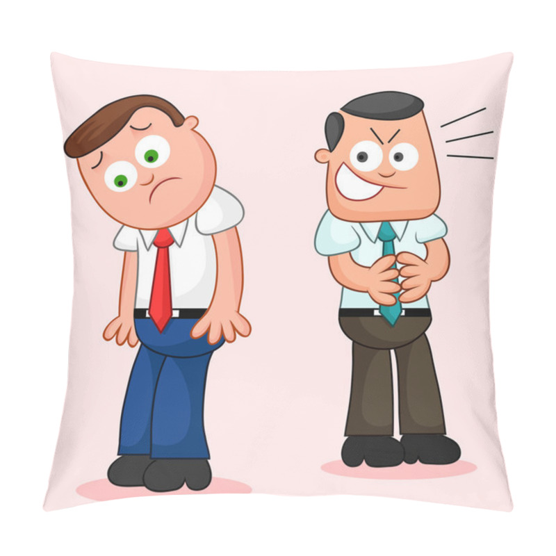 Personality  One Looking Unhappy And The Other Sneaky. Pillow Covers