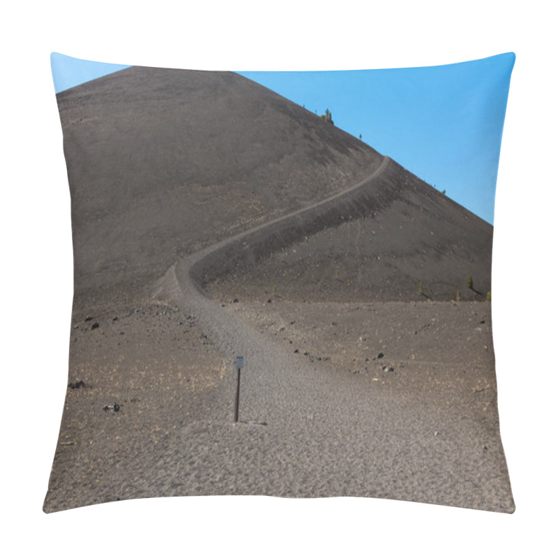 Personality  At The Top Of Cinder Cone, Lassen National Park Looking Up From The Bottom Of The Winding Trial Towards The Summit. Pillow Covers