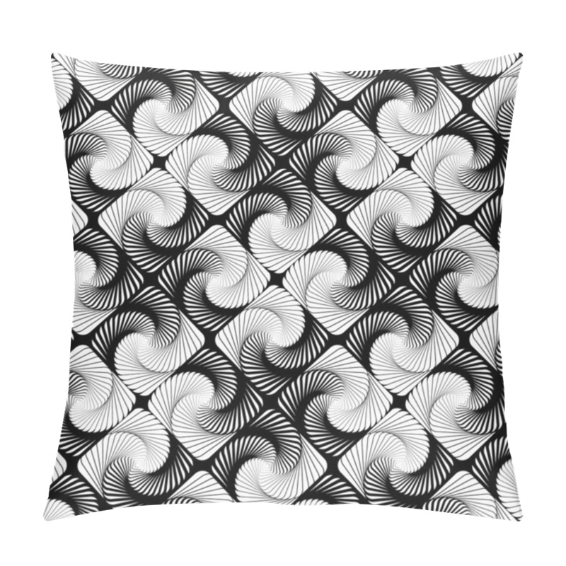 Personality  Design Seamless Vortex Movement Strip Geometric Pattern Pillow Covers