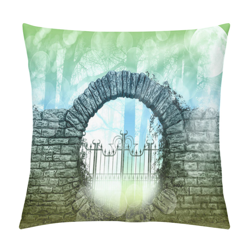 Personality  Stone Entrance To A Autum Forest. Pillow Covers