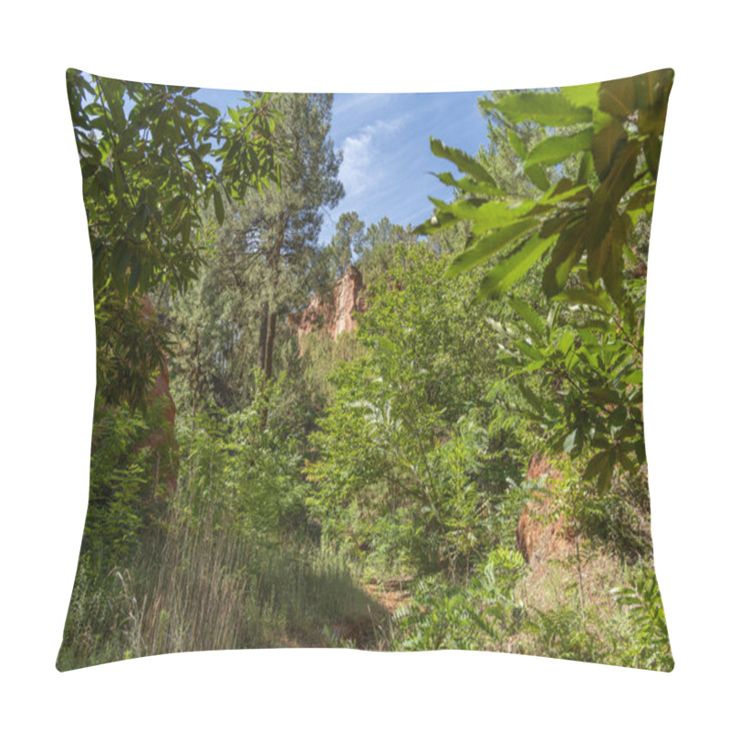 Personality  Impression Around The Ochre Path Near Roussillon, A Commune In The Vaucluse Department Of The Provence Region In Southern France Pillow Covers