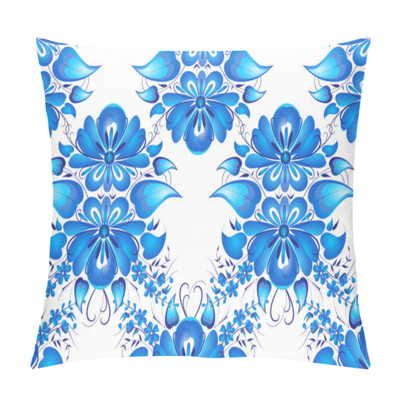 Personality  Gzhel. Vector Seamless Pattern Pillow Covers