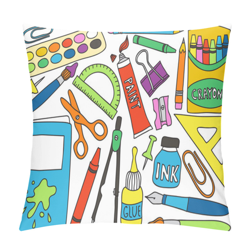 Personality  School Supplies Drawings Pillow Covers