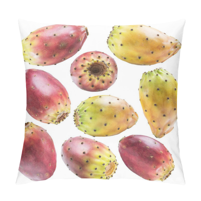 Personality  Prickly Pears Or Opuntia Fruits Collection On White Background. File Contains Clipping Path. Pillow Covers