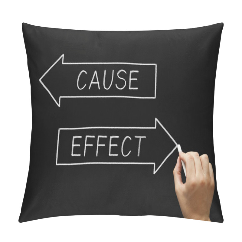 Personality  Cause And Effect Arrows Concept Pillow Covers