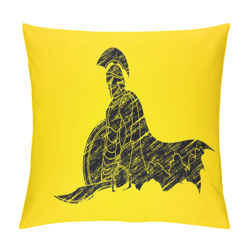 Personality  Spartan Warrior With Sword And Shield. Pillow Covers