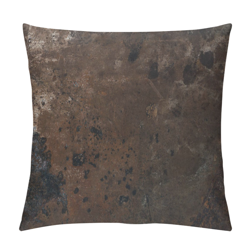 Personality  Top View Of Rusted Metal Surface For Background Pillow Covers