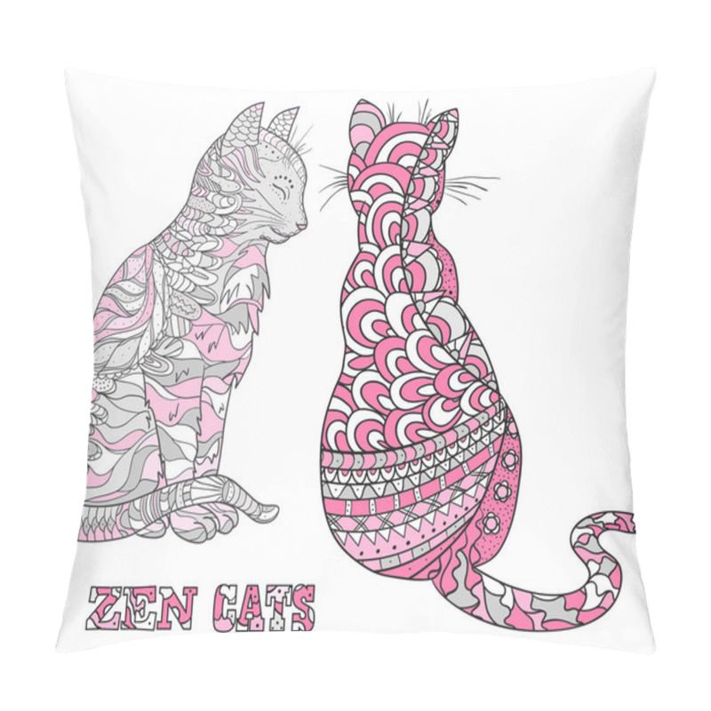 Personality  Cats. Zen Art Pillow Covers