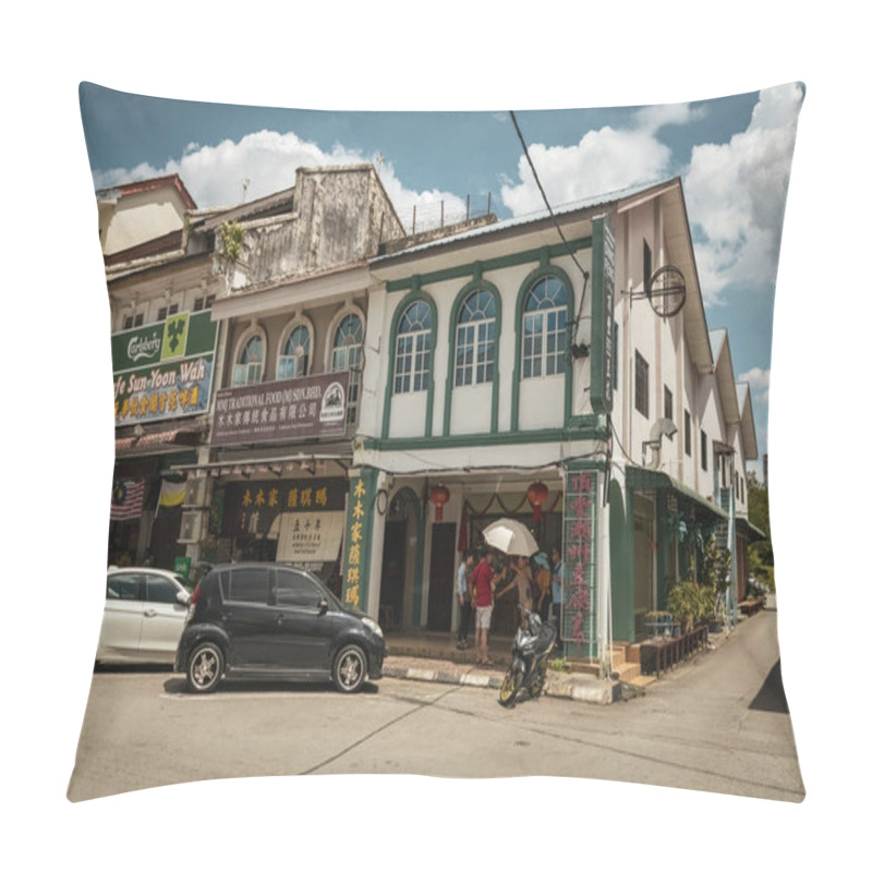 Personality  Old Historical Houses In Ipoh Town Perak Province Malaysia Pillow Covers