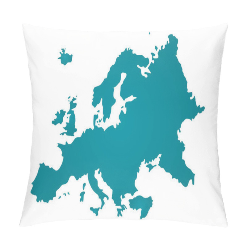 Personality  Europe Map Illustration. Vector Design. Pillow Covers