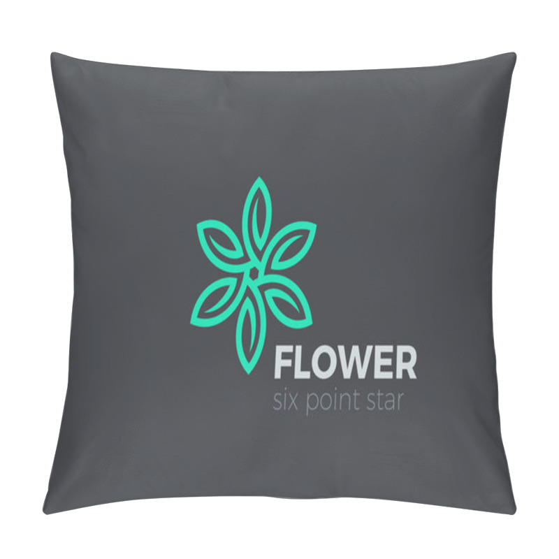 Personality  Green Leaves Star Flower Logo Design Pillow Covers