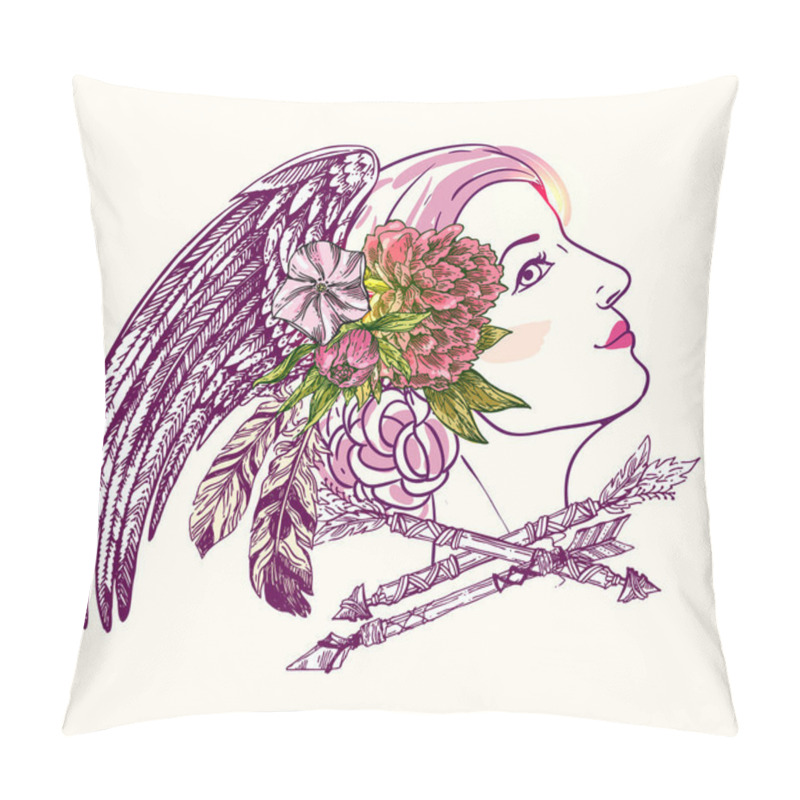 Personality  Boho Style Girl Pillow Covers