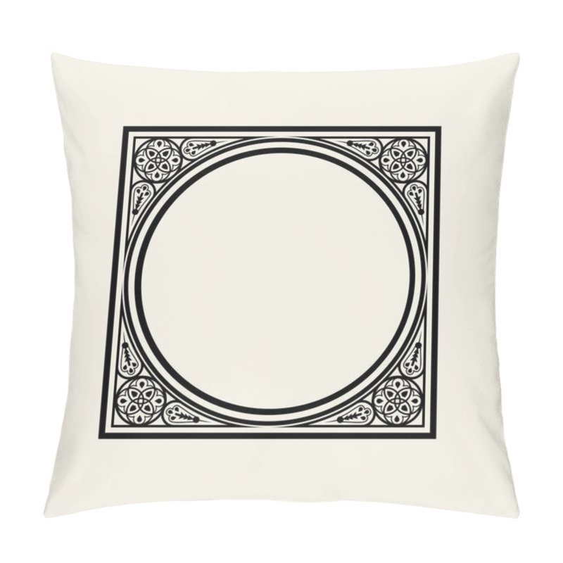 Personality  Elegant Frame In Victorian Style Pillow Covers