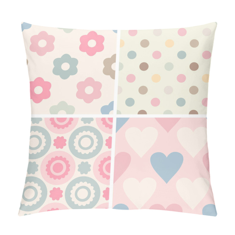 Personality  Set Of Simple Romantic Patterns Pillow Covers