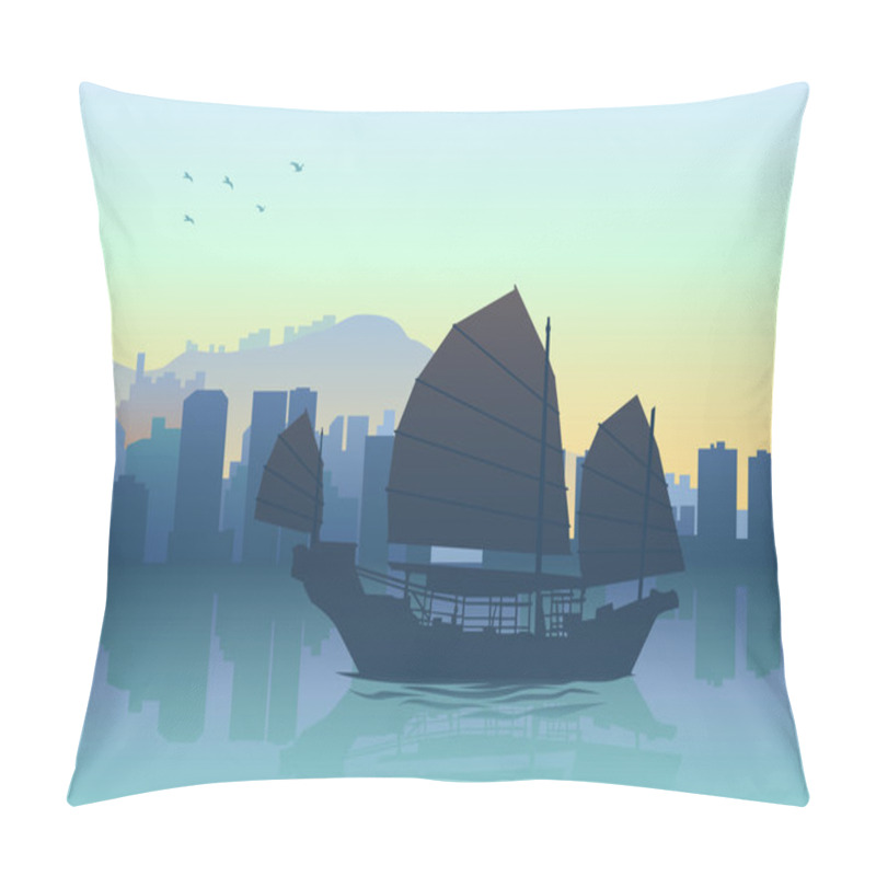 Personality  Hong Kong Skyline Pillow Covers