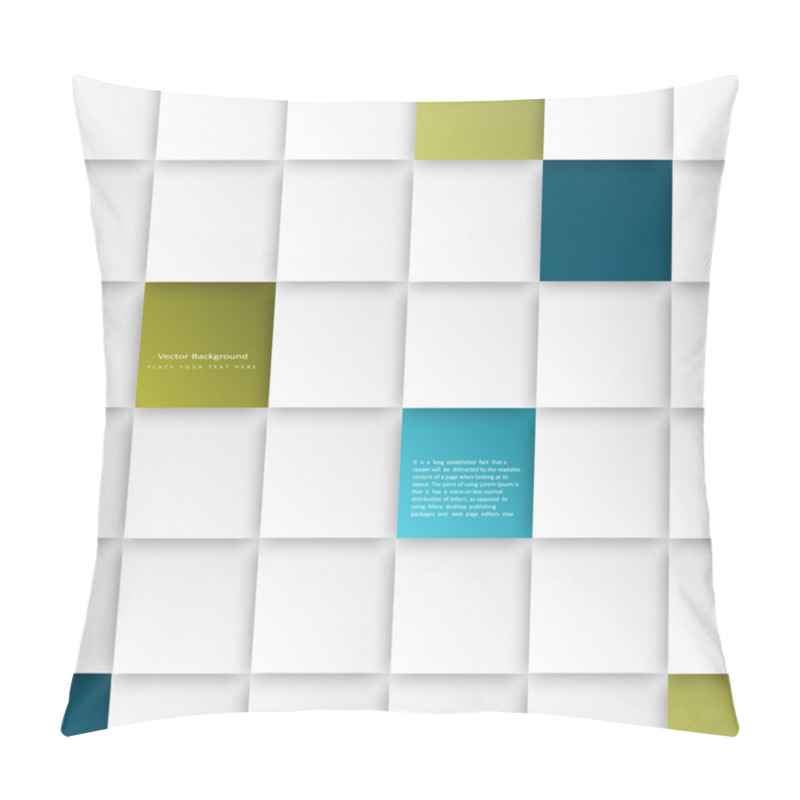 Personality  Abstract Vector Squares Background. Pillow Covers