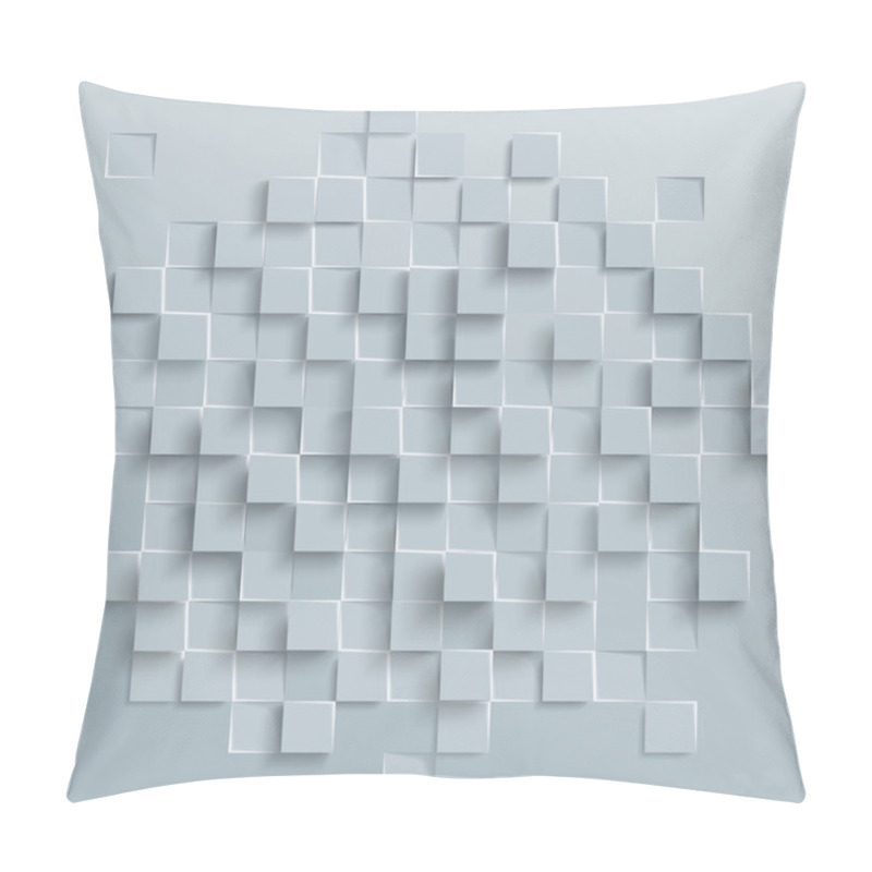 Personality  Vector Abstract Geometric Shape From Gray Cubes Or Squares Pillow Covers