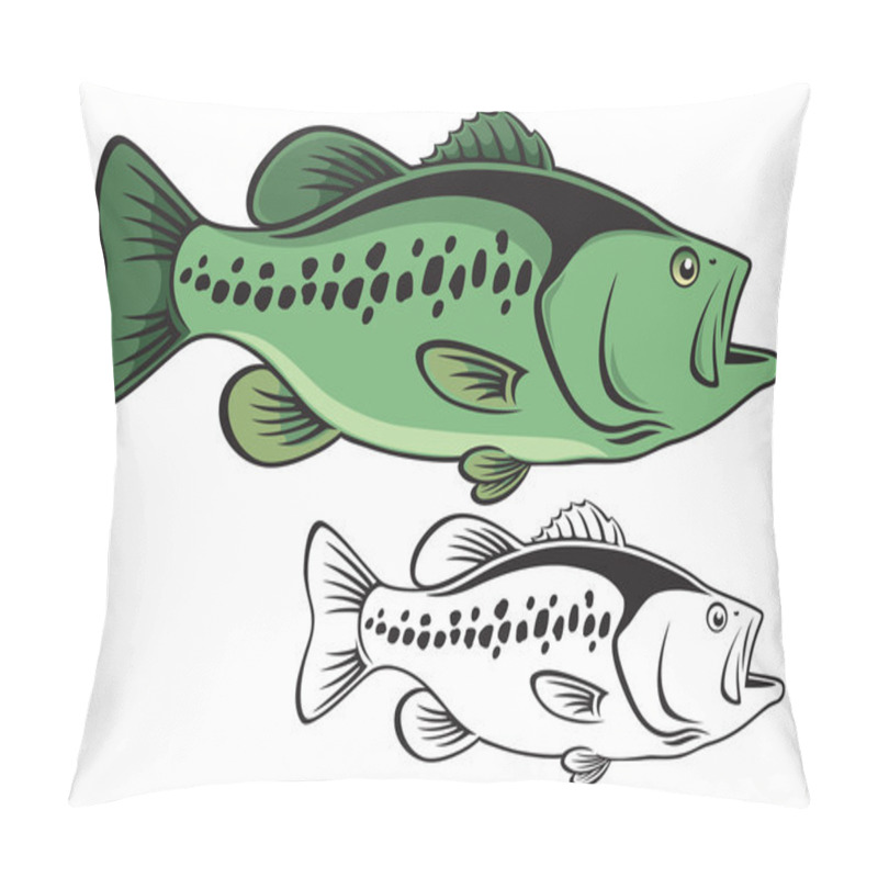 Personality  Largemouth Bass Pillow Covers