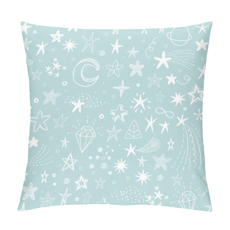 Personality   Hand Drawn Doodle Funny Stars, Comets And Moon Pillow Covers