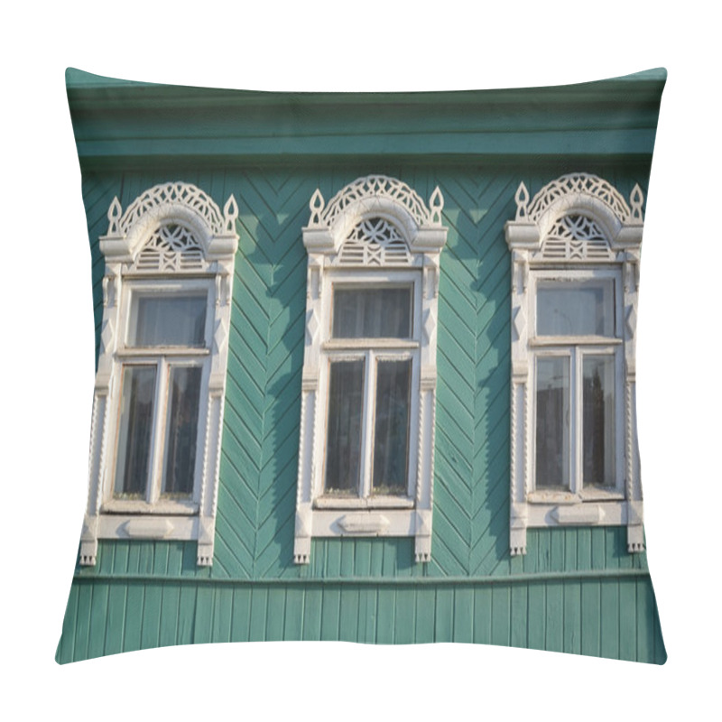 Personality  Three Windows With White Carved Platbands Pillow Covers