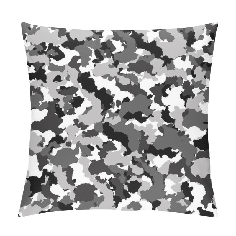 Personality  Grey Military Camouflage Background Texture, Vector Illustration Pillow Covers