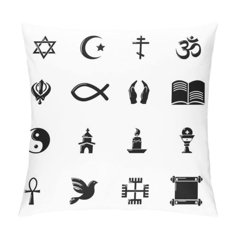 Personality  Religion Icons Set, Simple Style Pillow Covers