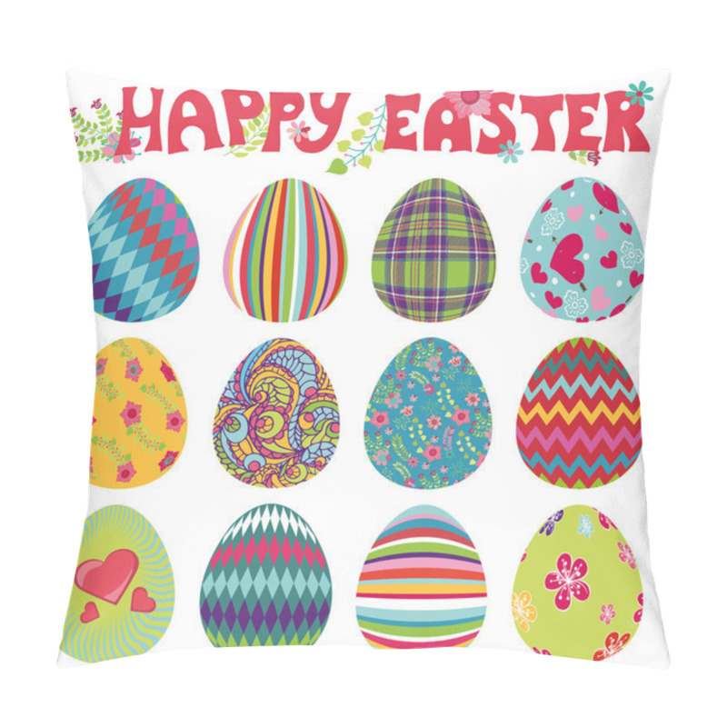 Personality  Easter Eggs Set Pillow Covers