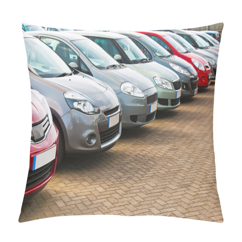 Personality  Row Of Different Used Cars Pillow Covers