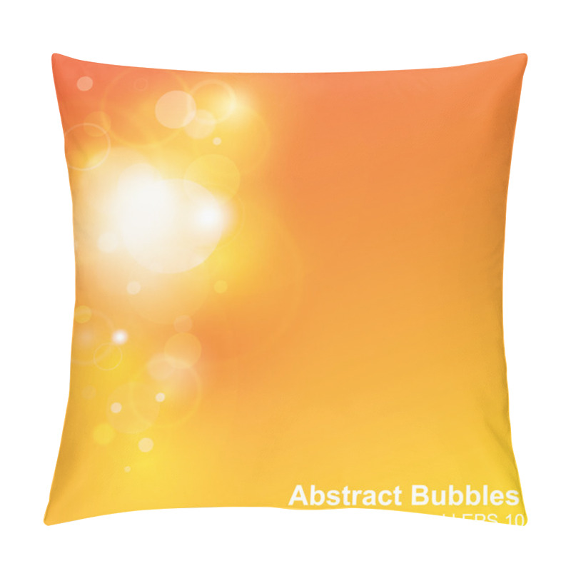 Personality  Yellow And Orange Light Bubbles Abstract Vector Pillow Covers