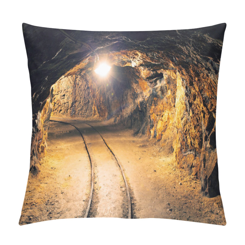 Personality  Mine Gold Underground Tunnel Railroad Pillow Covers