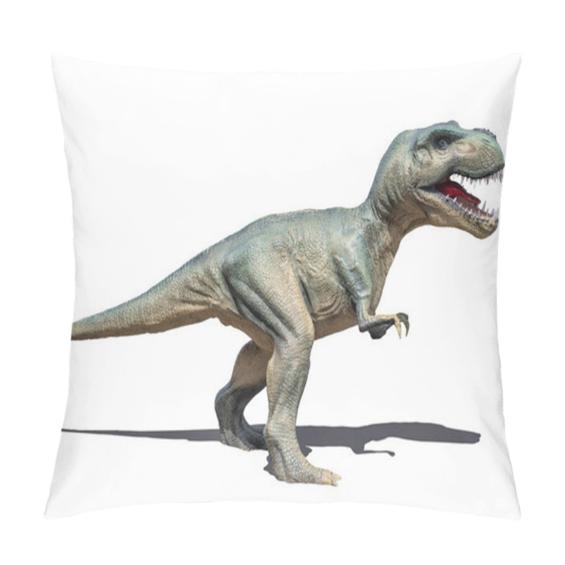 Personality   Dinosaur Prehistoric Animal Tyrannosaurus Rex Isolated On White Background Pillow Covers