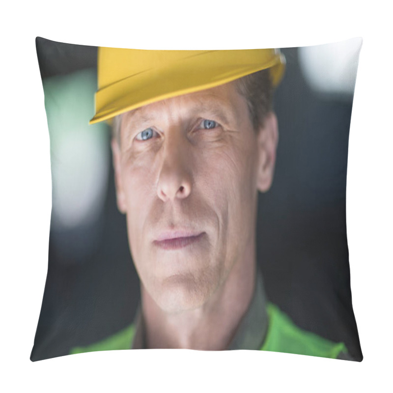 Personality  Mature Builder In Hard Hat Pillow Covers