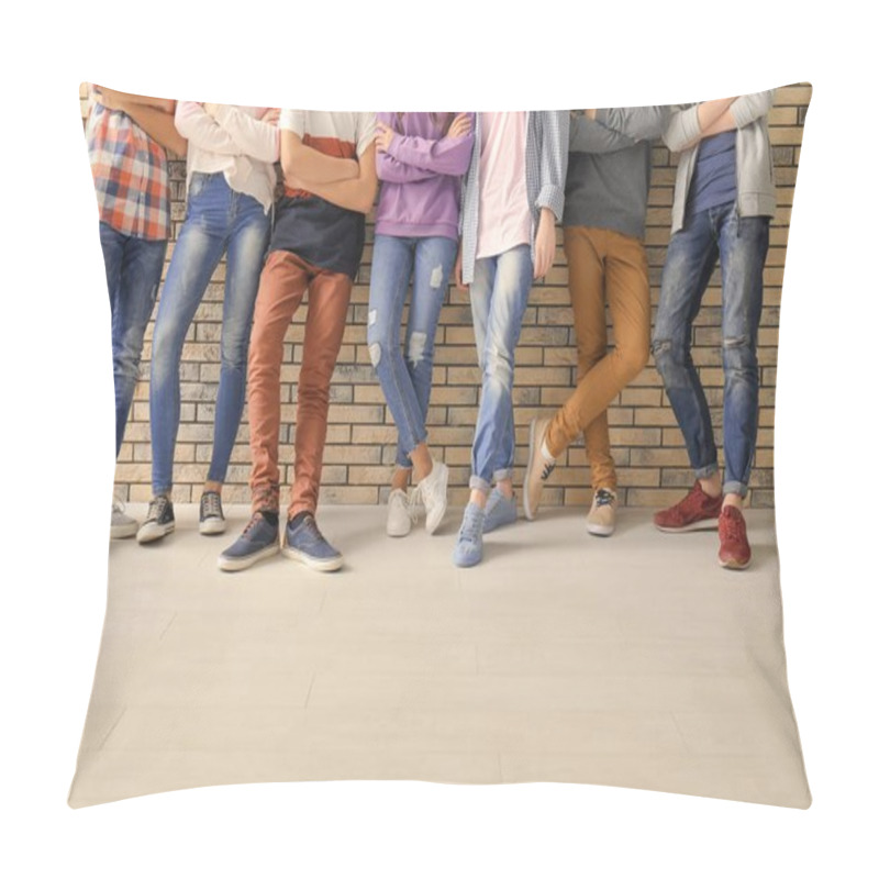 Personality  Group Of Cool Teenagers Indoors Pillow Covers