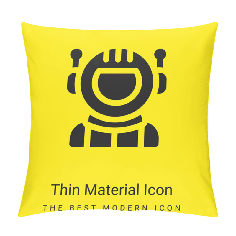 Personality  Astronaut Minimal Bright Yellow Material Icon Pillow Covers