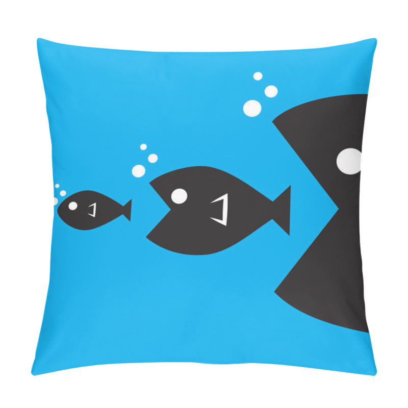 Personality  Big Fish Eat Little Fish Pillow Covers