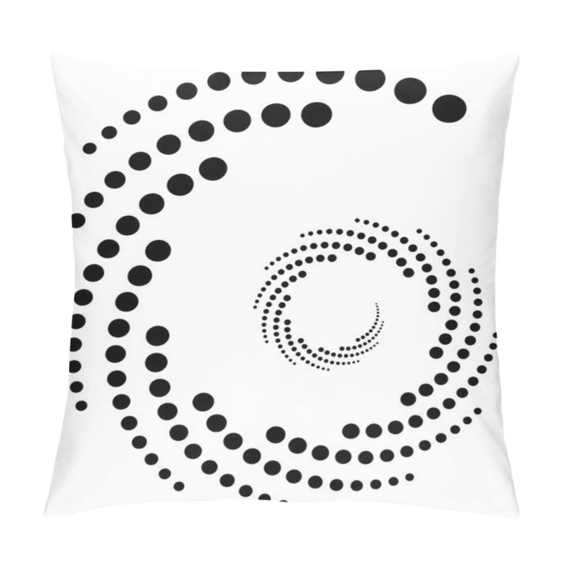 Personality  Circular, Radial Dots Element. Pillow Covers