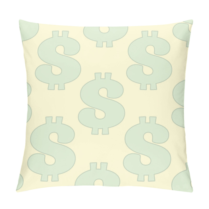 Personality  Seamless Pattern With Dollar Sign Pillow Covers