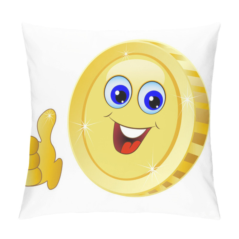 Personality  Brilliant Gold Coin On A White Background Pillow Covers