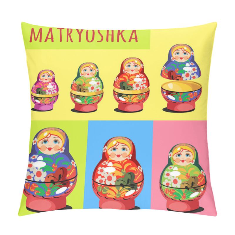 Personality  Set Of Matryoshka, Russian Folk Toy Pillow Covers