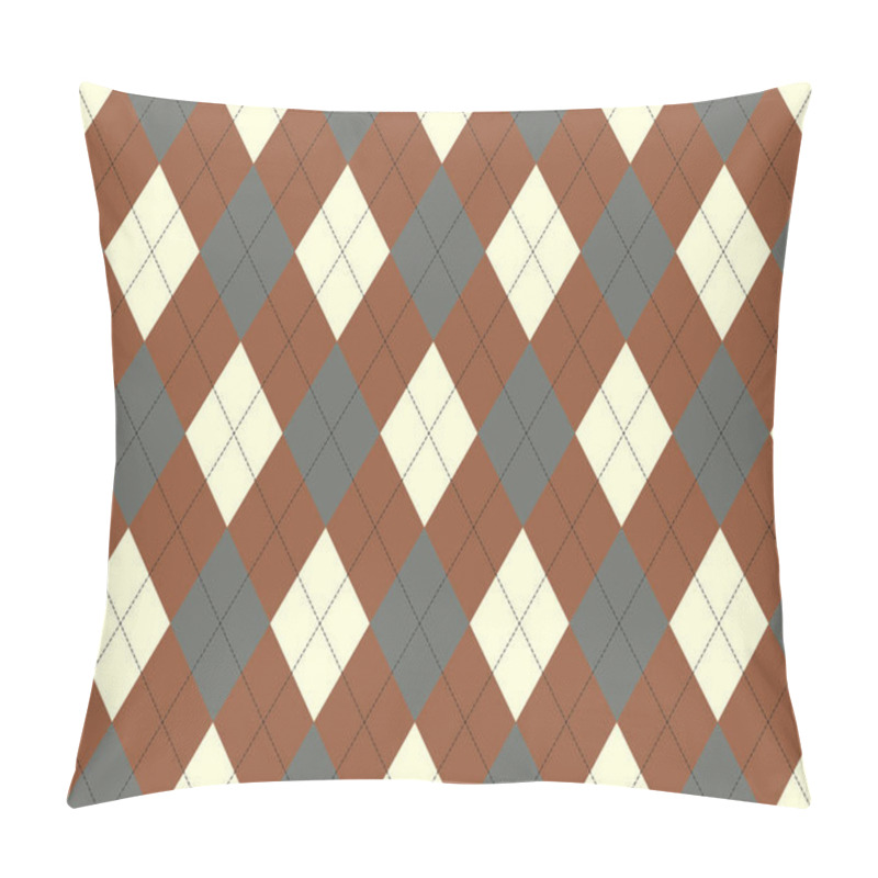 Personality  Argyle Pattern Seamless. Fabric Texture Background. Classic Argill Vector Ornament. Pillow Covers