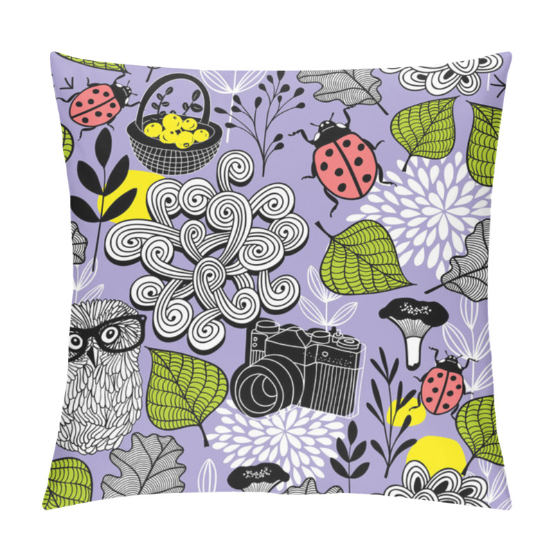 Personality  Seamless Pattern With Ladybugs  Pillow Covers